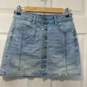 American Eagle Super Stretch Hi-Rise A-Line Jean Skirt Sz 4R